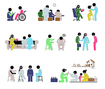 logo de personnes de réunion de travail d équipe 35500986